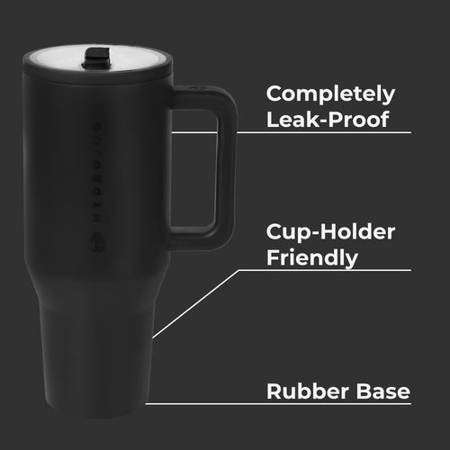 Insulated Travel Tumbler with Handle & Straw