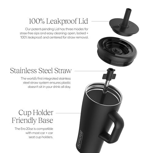 Leakproof Insulated Tumbler with Straw Handle
