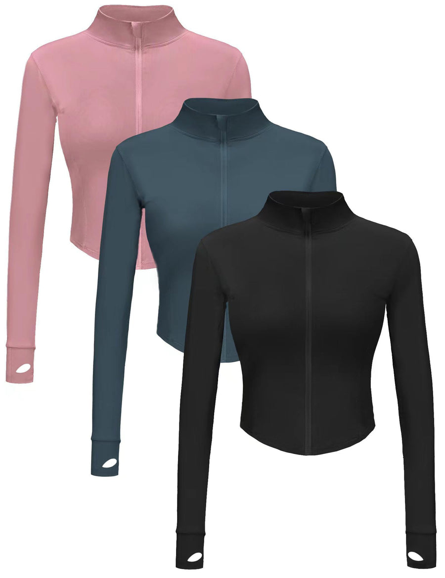 Women’s Cropped Zip Workout Jacket