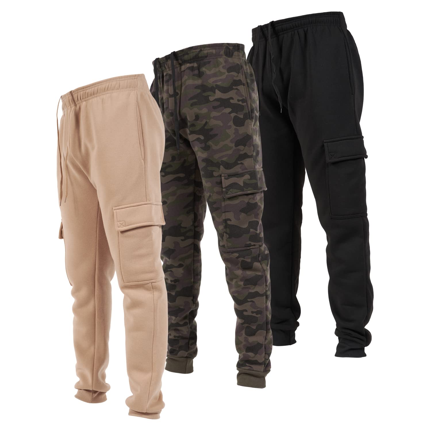 Men’s Fleece Cargo Jogger Pants