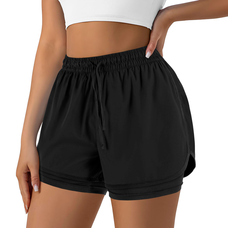 Women’s 2-in-1 High Waisted Running Shorts