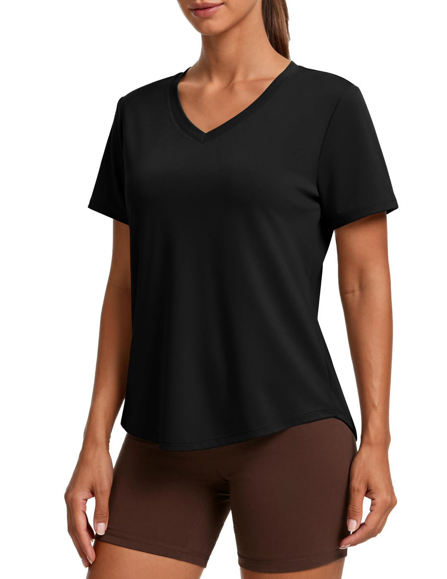 Women’s Quick Dry V-Neck Workout T-Shirt