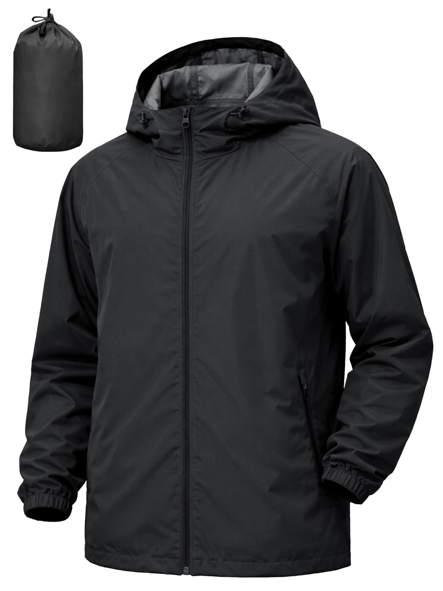 Men’s Waterproof Packable Windbreaker Jacket