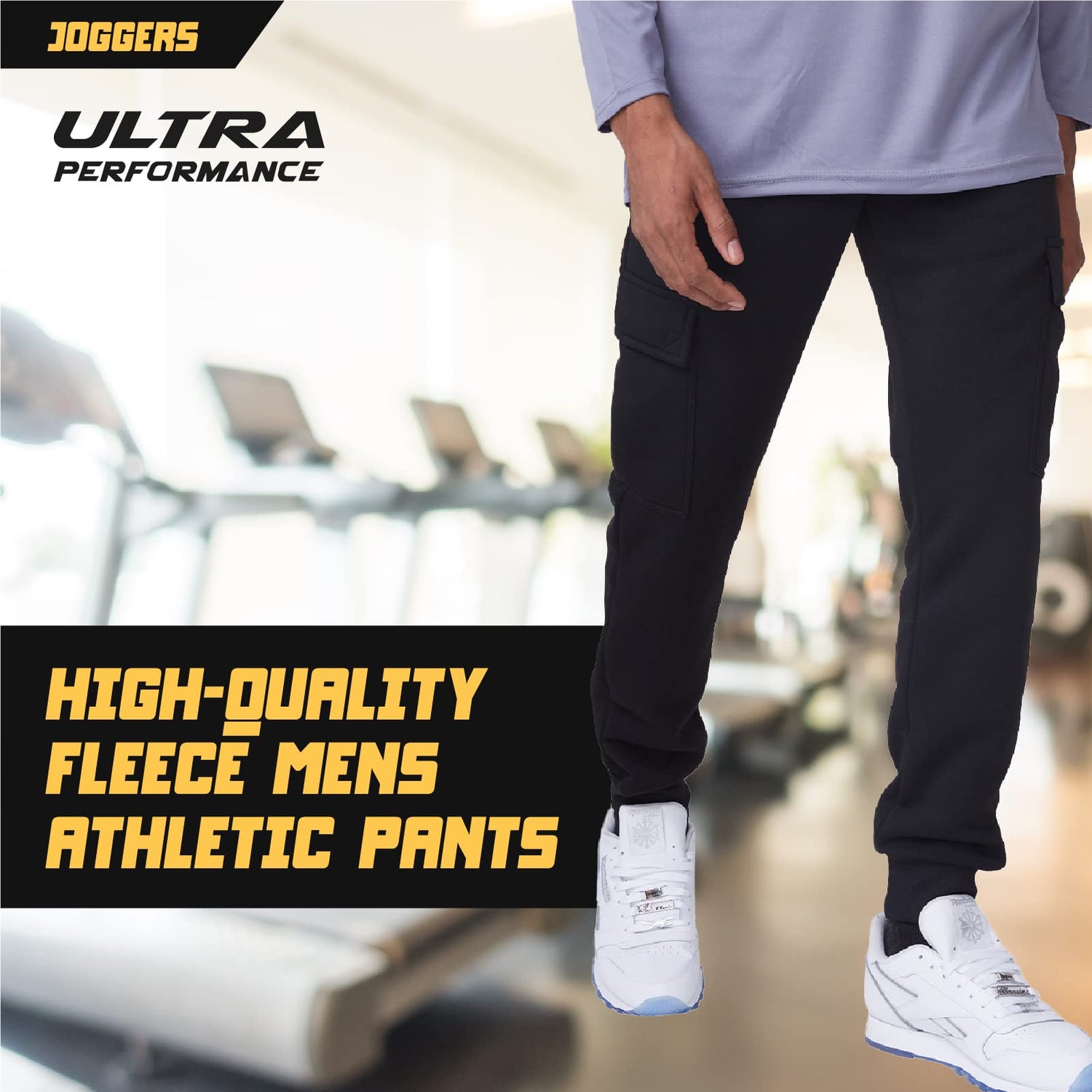 Men’s Fleece Cargo Jogger Pants