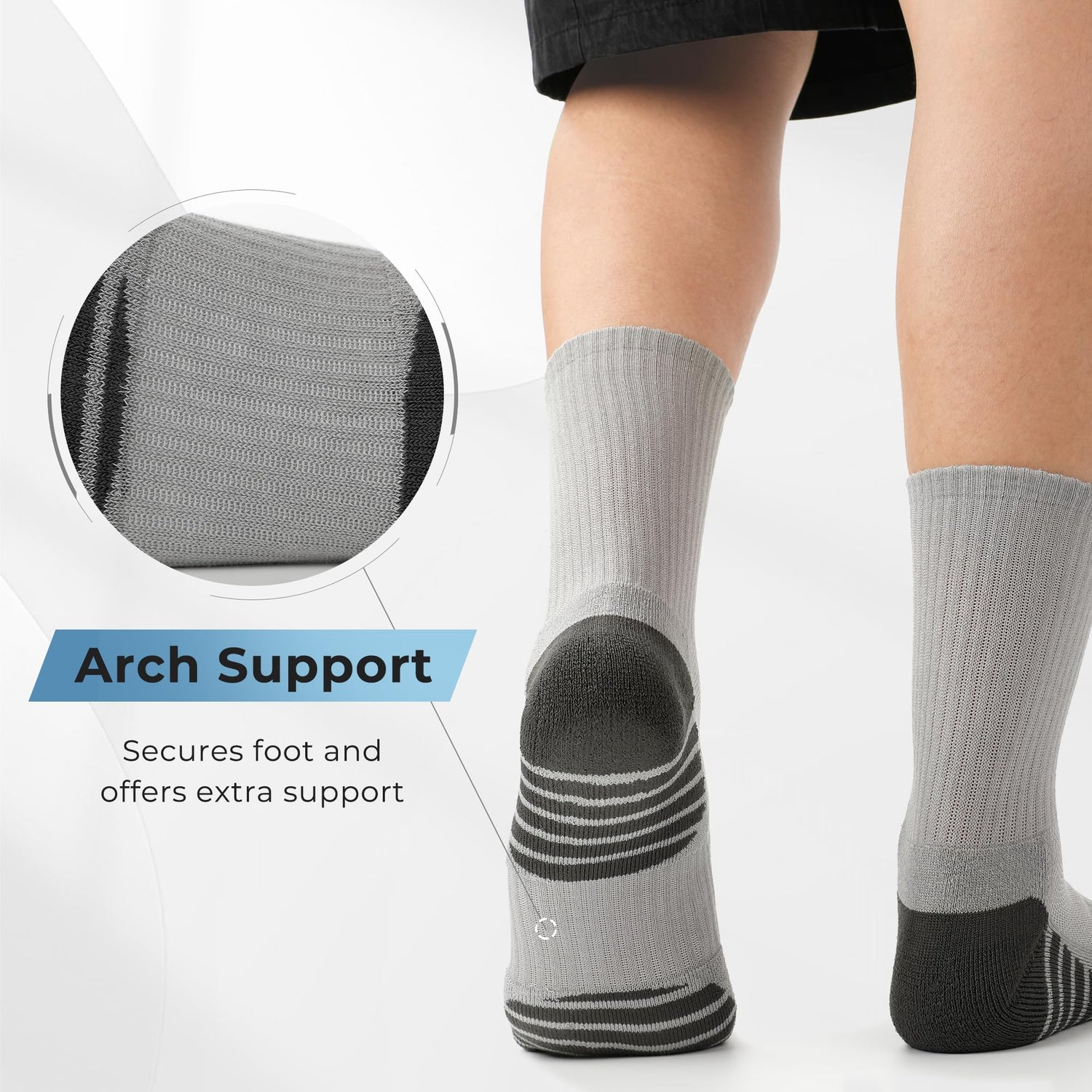 Men’s Cushioned Crew Sports Socks Set