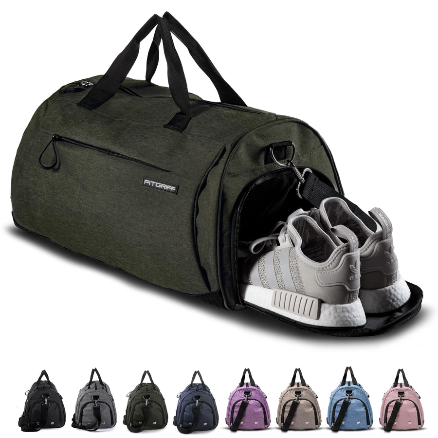 Gym Duffel Bag with Shoe & Wet Compartment