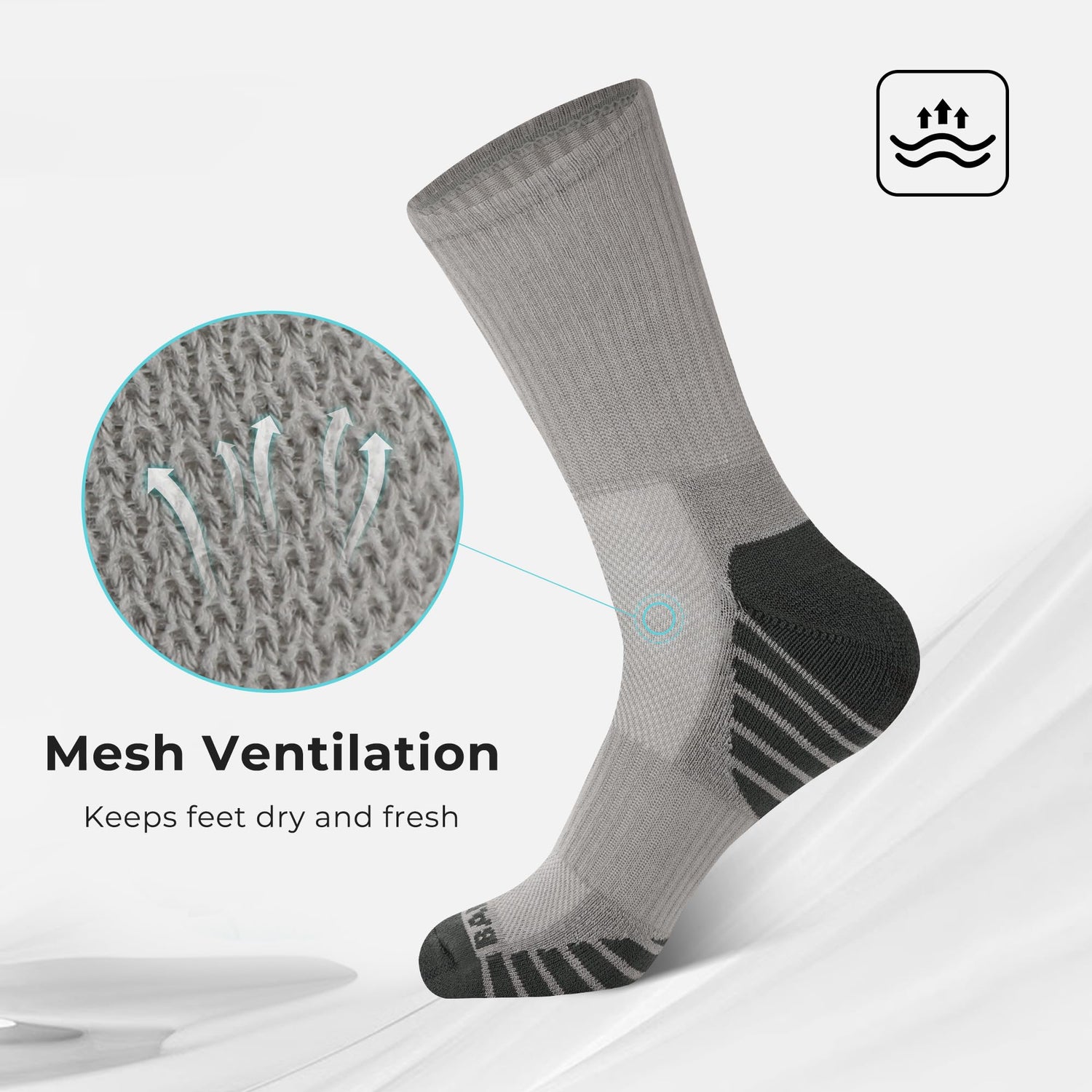 Men’s Cushioned Crew Sports Socks Set