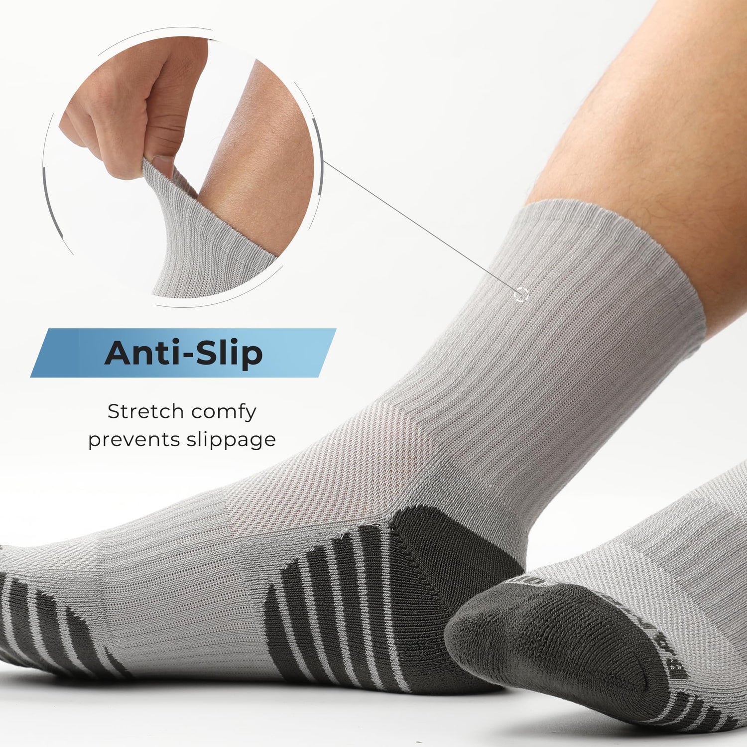 Men’s Cushioned Crew Sports Socks Set