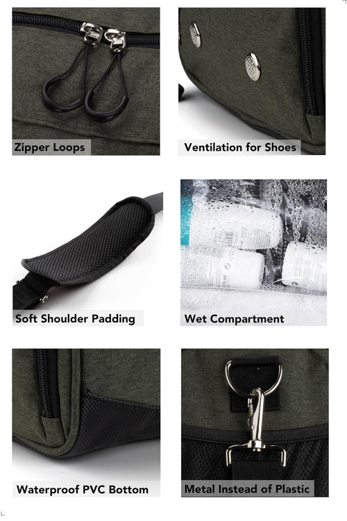 Gym Duffel Bag with Shoe & Wet Compartment